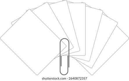 Binding blank documents with paperclip