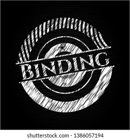 Binding chalkboard emblem. Vector Illustration. Detailed.