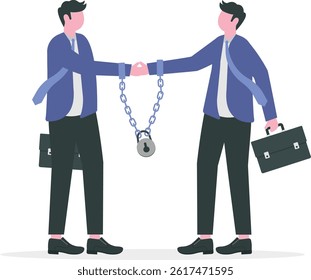 Binding contract. Business deal and agreement corporate, handshake partnership

