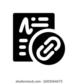 binding glyph icon. Strong and solid vector icon for websites, mobile interfaces, presentations, and visual branding. High quality and easy to edit.
