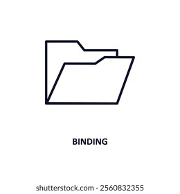 binding outline icon.  Thin line icon from education collection. Editable vector isolated on white background