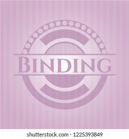 Binding realistic pink emblem