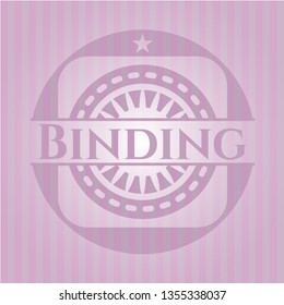 Binding retro style pink emblem