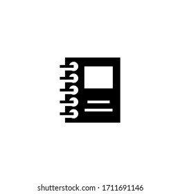 Binding vector icon in black solid flat design icon isolated on white background