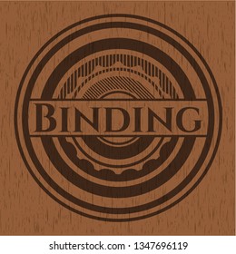 Binding wood icon or emblem