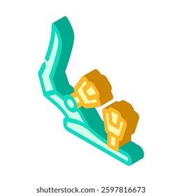 bindings snowboard  isometric icon vector. bindings snowboard  sign. isolated symbol illustration