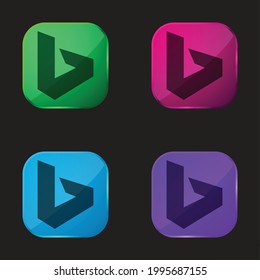 Bing four color glass button icon