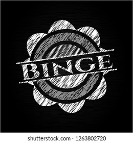 Binge chalkboard emblem