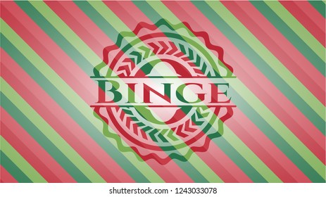 Binge christmas badge background.