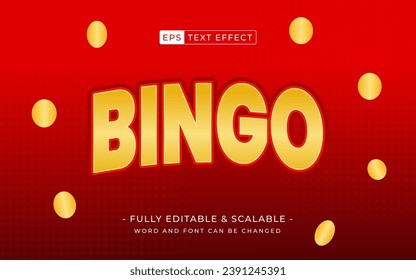 Bingo 3d bearbeitbarer Texteffekt - Spielthema