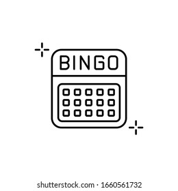 Bingo addictions icon. Simple line, outline vector elements of addictive human for ui and ux, website or mobile application