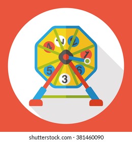 bingo ball flat icon