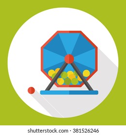 bingo ball flat icon