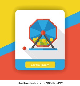 bingo ball flat icon