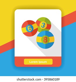 bingo ball flat icon