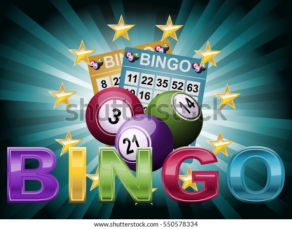 Bingo Ball Tickets Background Stock Vector (Royalty Free) 550578334