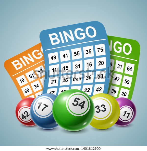 Bingo Ball Tickets Background Vector Illustration Stock Vector (Royalty ...