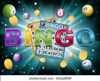 Bolas de bingo y tarjetas