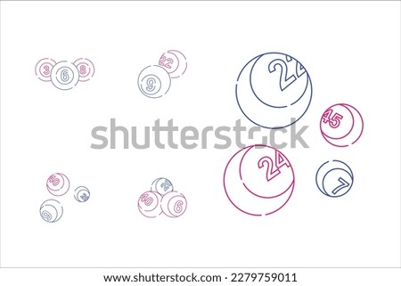 
Bingo Balls Neon Design Vector