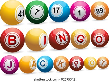 Bingo Balls On A White Background