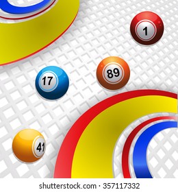 Bingo Balls Rolling Between Multi Colors Stock Vector (Royalty Free ...