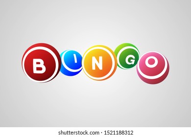 Bingo Balls Title Vector Illustration