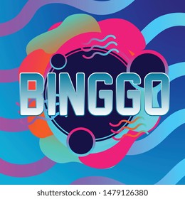 bingo, beautiful greeting card background or banner with ocean theme. design illustration