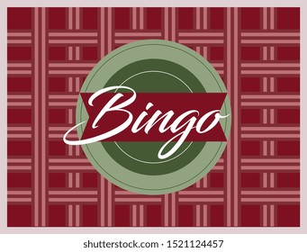 bingo, beautiful greeting card background or banner with vintagel theme. design illustration