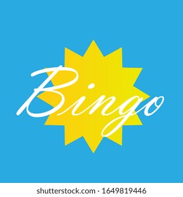 bingo, beautiful greeting card background or template banner. vector design illustration