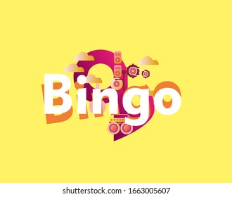 bingo, beautiful greeting card background or template banner with music theme. vector design illustration