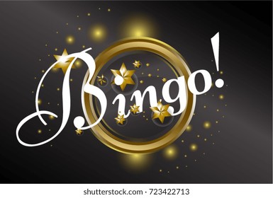 Bingo, beautiful greeting card poster 