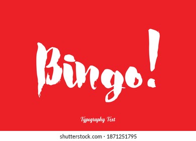 Bingo! Bold Typography On Red Background