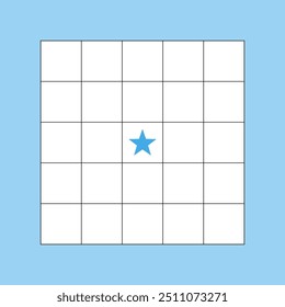 Bingo card grid template. Vector illustration simple bingo card design.