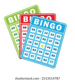 bingo card stacked with number design vector