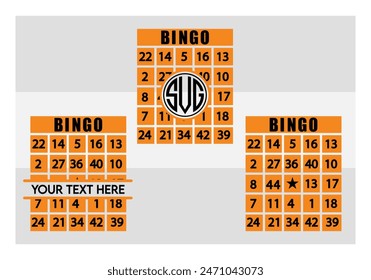 Bingo Card, Bingo Vector, Sports, Game, 