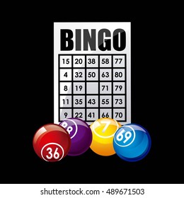 bingo casino game icon vector illustration design