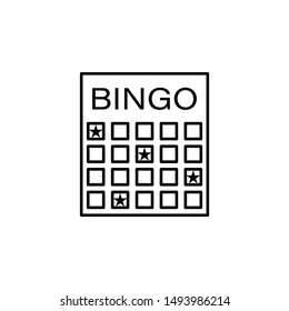 Bingo, casino icon. Element of casino icon