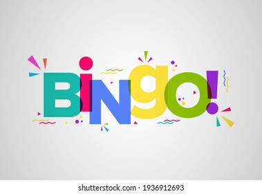 Bingo colorful banner background. Template design