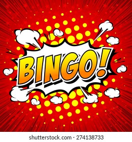 Bingo! Comic Speech Bubble, Cartoon