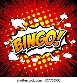 Bingo! Comic Speech Bubble, Cartoon