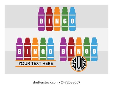 Bingo Daubers, Daubers, Sports, Bingo Daubers vector, clipart, game, 