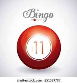 Bingo design over white background, vector illustration.