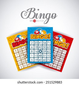 Bingo design over white background, vector illustration.