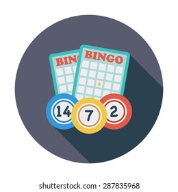 Bingo. Flat icon for mobile and web applications. Vector illustration.