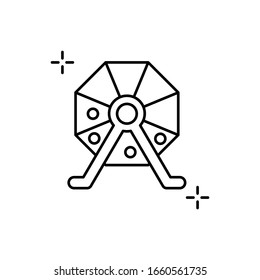 Bingo game, addictions icon. Simple line, outline vector elements of addictive human for ui and ux, website or mobile application