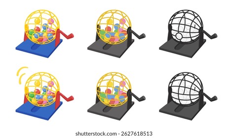 Bingo game illustration material set