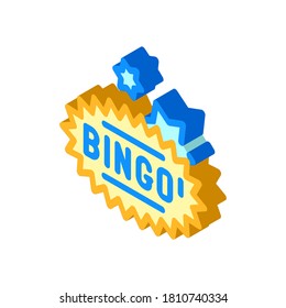 bingo game isometric icon vector. bingo game sign. isolated symbol illustration