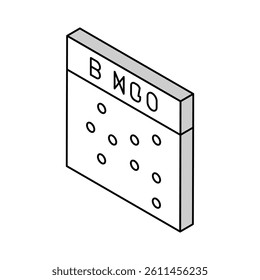bingo game isometric icon vector. bingo game sign. isolated symbol illustration