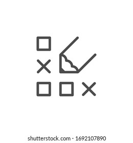 Bingo game line outline icon