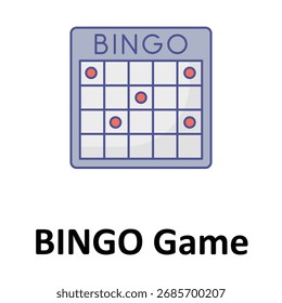 BINGO Game Vector icon which can easily modify or edit

